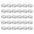 thumbnail image 1 of 30 Pack Screw Top Round Metal Lip Balm Tins Containers Lids (1oz), 1 of 5