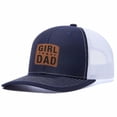 thumbnail image 4 of GIRL DAD Letter leather label pattern, suitable for travel and casual outfits, breathable outdoor baseball cap for men, adjustable, 4 of 10
