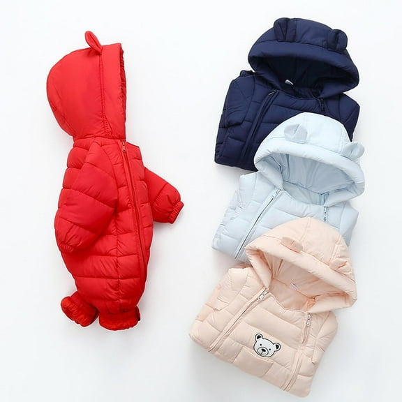 YHAJDS Toddler Fall Winter Casual Jumpsuit, Kids Jumpsuit Long Sleeve Fleece Lined Warm Coverall Winter Fall Rompers for Kids