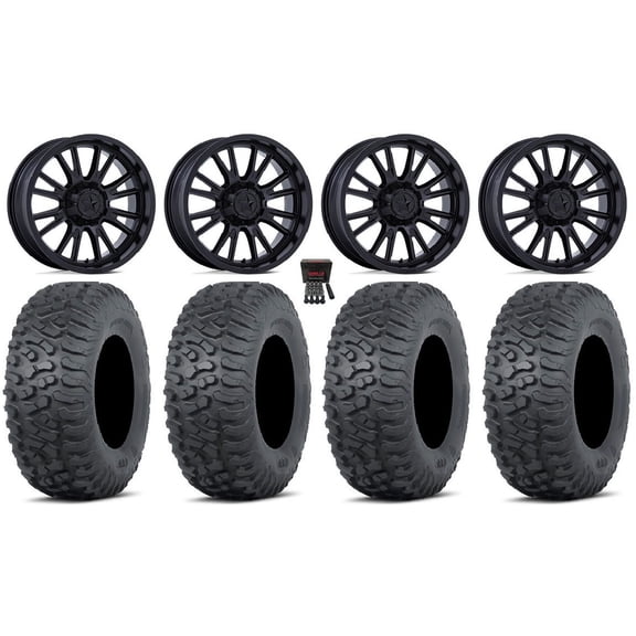 MSA ThunderLips 14" Wheels Black 32" Terra Hook Tires Can-Am Commander Maverick Renegade Outlander Defender