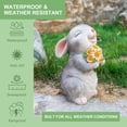 thumbnail image 6 of Clearance! Easter Solar Bunny Light, Garden Statues, Easter Bunny Decor Outdoor, Resin Figurine Holding Sunflower with LED Lights for Proch Patio Lawn Yard, Easter Birthday Gifts for Ki*ds Mom Women, 6 of 13
