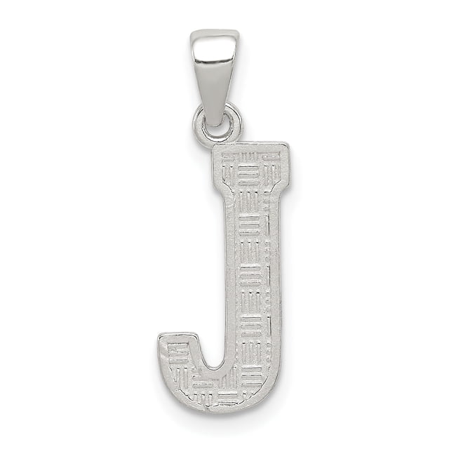 925 Sterling Silver Dainty Letter J Initial Name Monogram Necklace Charm Pendant