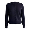 thumbnail image 1 of Suéter George para Mujer, con Botones  Cuello Redondo Tela Rib Negro Talla G, 1 of 4