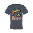 thumbnail image 3 of Funny Neon Sloth | Dean Russo Art Animal Lover Men's T-Shirt, Vintage Heather Blue, L, 3 of 5