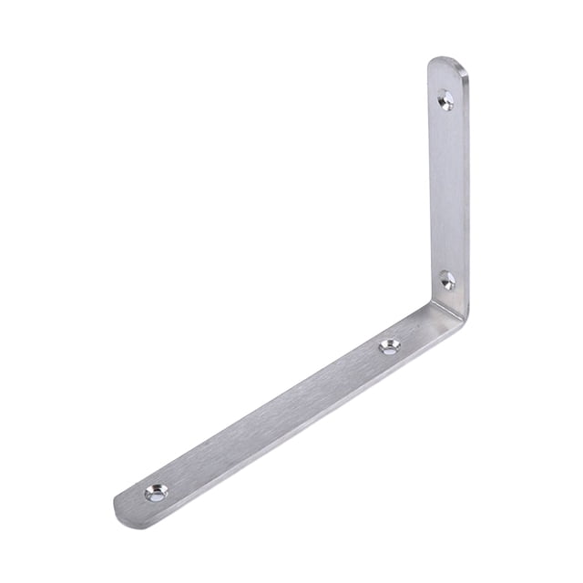 fastboy 4pcs L Bracket Corner Braces Thickened Table Shelf Partition Support Stainless Steel Brushed Finish Bookshelf Rack 200*140*24*4mm