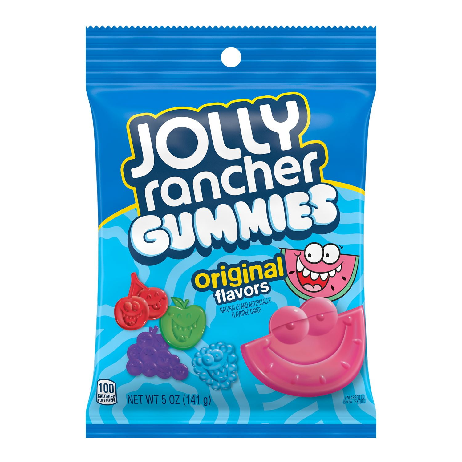 JOLLY RANCHER, Assorted Fruit Flavored Gummies Candy, Fruit Shaped, 5 oz, Bag