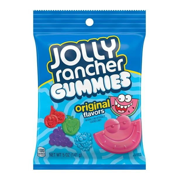 JOLLY RANCHER, Assorted Fruit Flavored Gummies Candy, Fruit Shaped, 5