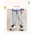 thumbnail image 2 of Bellafa Little Boys Cargo Pants Elastic Waist Casual Cotton Long Jogging Trousers Toddler Kids Jogger Bottoms with Side Pocket 2-7 Years, 2 of 8