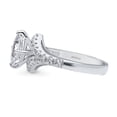 thumbnail image 3 of BERRICLE Sterling Silver Cubic Zirconia CZ Fashion Ring for Women, Rhodium Plated Size 4.5, 3 of 9