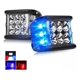 thumbnail image 2 of Par Faros Dually 12 Led Blanco Codigo Rojo Azul Jeep Moto, 2 of 8