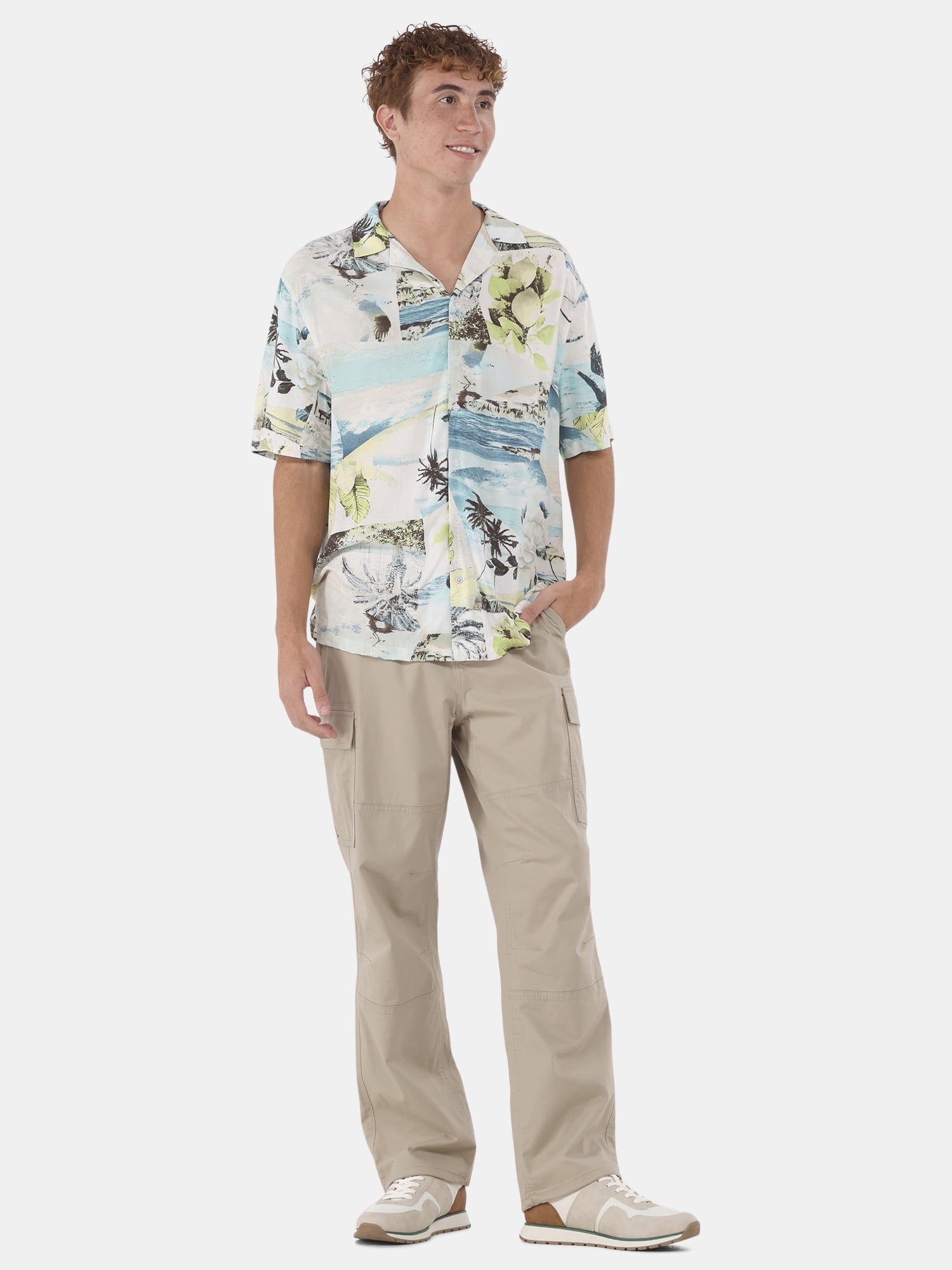 No Boundaries Twill Cargo Pants, Men’s and Big Men’s, Sizes XS-5XL