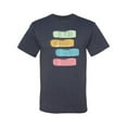 thumbnail image 2 of Positive Vibe Be Kind Brave Thankful Be Yourself Inspirational/Christian Men's Graphic T-Shirt, Vintage Heather Navy, X-Large, 2 of 3