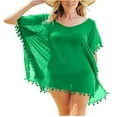 thumbnail image 1 of EIMELI Robe de Plage pour Femmes Maillot de Bain Été Mini Robe Ample Unie Paréo, 1 of 2