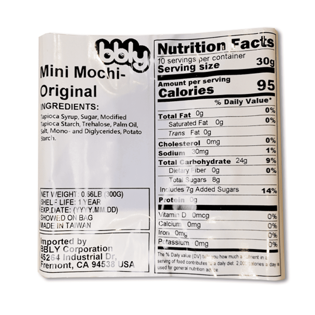 Bbly Mini Mochi-Original 300gXbag, 24 bagsxCase