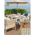 thumbnail image 5 of Outdoor Tablecloths with Umbrella Hole & Zipper, Yellow Floral Rectangle Tablecloth 52x70 Inch, Abstract Watercolor Flower Leaf Plant Waterproof Table Cloth, Patio/Pool/Picnic Table Covers, 5 of 8