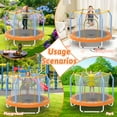 thumbnail image 6 of Mersco 55inch Kids Trampoline for Toddlers, Indoor and Outdor Trampoline with Safety Net, Small Children Trampolines with Basketball Hoop,Toddler Trampoline Birthday Gifts for Boys Girls, Orange, 6 of 7