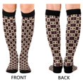 thumbnail image 4 of FORMRS Womens Knee High Socks Casual Long Thick Travel Daily Wear, 1 Pair, Checkered Stars Pattern, 4 of 6