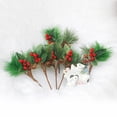 thumbnail image 4 of 3 piezas pino, , 16 cm, púas florale tallos de acebo, púas de artificiales de Navidad para coronas , decorac, 4 of 9