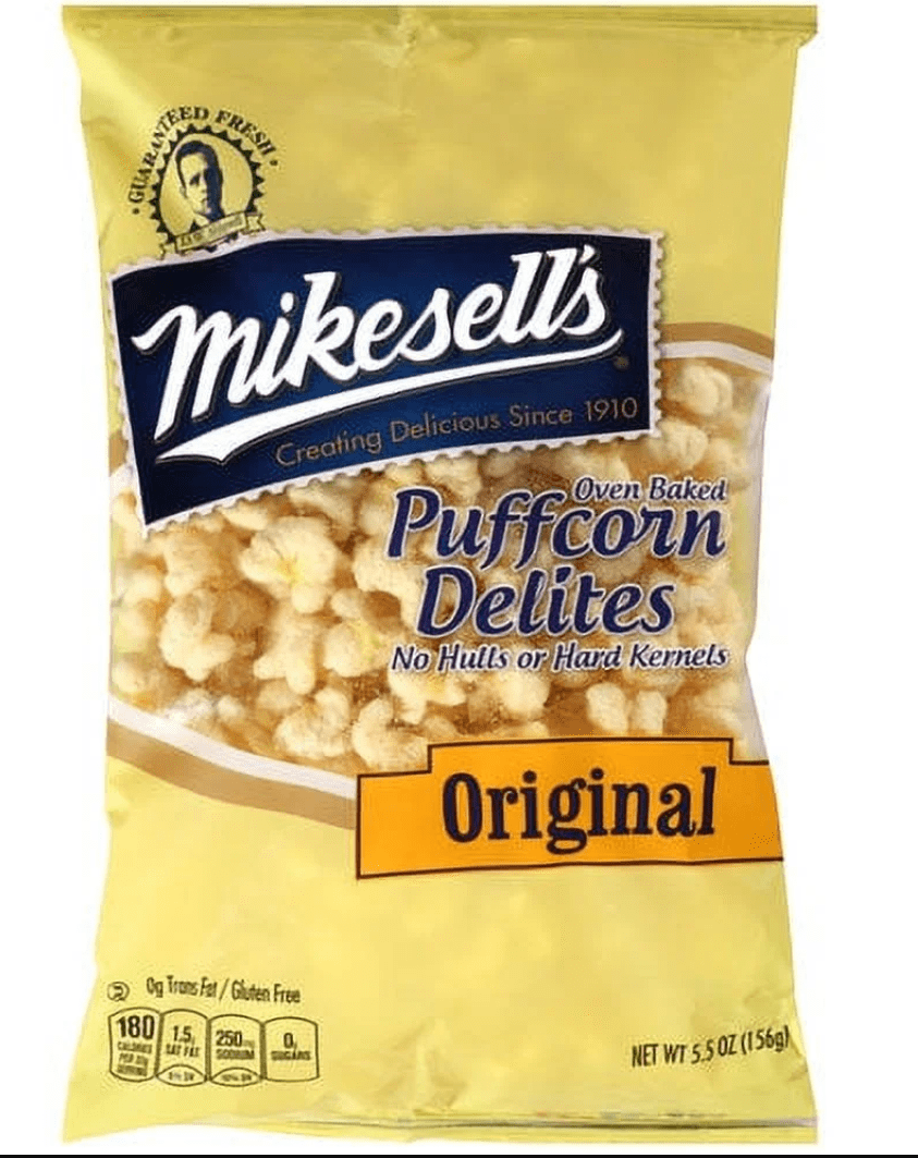 Mike Sells Original Puffcorn Delites, 5.5oz Puffed Snacks