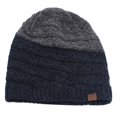 thumbnail image 3 of LEKODE Knit Cap Mens Beanie Knit Hats Winter Hats Winter Hat Knitted Hats Camo Beanie Navy One Size, 3 of 3