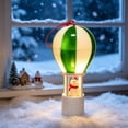 thumbnail image 5 of Luminous Hot Air Balloon Ornament, Plastic Christmas Decoration, Battery-Operated Glowing Design, for Tabletop Tree Party Holiday Display, 5 of 5