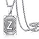 thumbnail image 1 of Collar con colgante inicial PROSTEEL de Acero inoxidable para hombres y mujeres♥ letra Z Personalizado regalo de Cumpleaños Navidad, 1 of 8