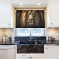 thumbnail image 6 of Coolnuti Wild Lion Valances for Windows 36 Inch Small Window Blackout Valance Curtains Rod Pocket Window Curtains Treatment for Kitchen Bathroom Cafe, 1 Panel Home Decor, 6 of 7