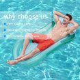 thumbnail image 4 of Inflatable Float Lounge,Water Floating Hammock,Inflatable Pool Lounge Rafts with Bottom Mesh and Headrest for Adults,Comfortable Summer Float Pool Toys(Green), 4 of 7