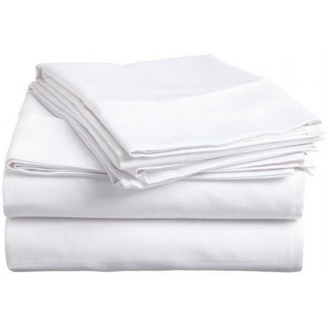 400 Thread Count Egyptian Cotton Twin Sheet Set Solid White
