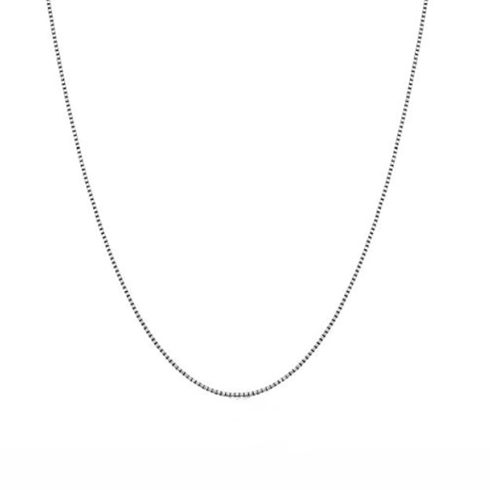 Box Chain for Women by Ginger Lyne 22-24" Adjustable Sterling Silver Necklace for Men | 1mm Width