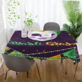 thumbnail image 6 of Coolnut Mardi Gras Rectangle Tablecloth, Spill-Proof Polyester Table Cloth, Table Cover for Kitchen Dining Picnic Holiday Party Decoration, 60"x60", 6 of 7