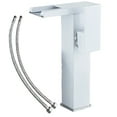 thumbnail image 1 of Bgsha LED Waterfall Faucet Bathroom Faucet with Water Inlet Pipes Cold Hot Mixer Tap, 1 of 4
