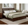 thumbnail image 3 of Emelie King Wood Platform Bed with Panel Footboard and Twin XL Trundle in Walnut, 3 of 10