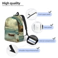 thumbnail image 3 of Disketp Serene Coastal Blue Sky print Canvas Backpack Lightweight Travel Daypack Student Rucksack Laptop Backpack-Small, 3 of 5