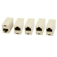 thumbnail image 1 of Unique Bargains 5Pcs Cat5 RJ45 8P8C Lan Network Ethernet Cable Extender Joiner Adapter Coupler, 1 of 1