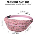 thumbnail image 3 of Fanny Pack Pink Christmas Santa and Tree Pattern Waist Pack Bag,Running Cross Bag,Waterproof Large Fanny Packs for Women Men for Travel Running Hiking Cycling, 3 of 6