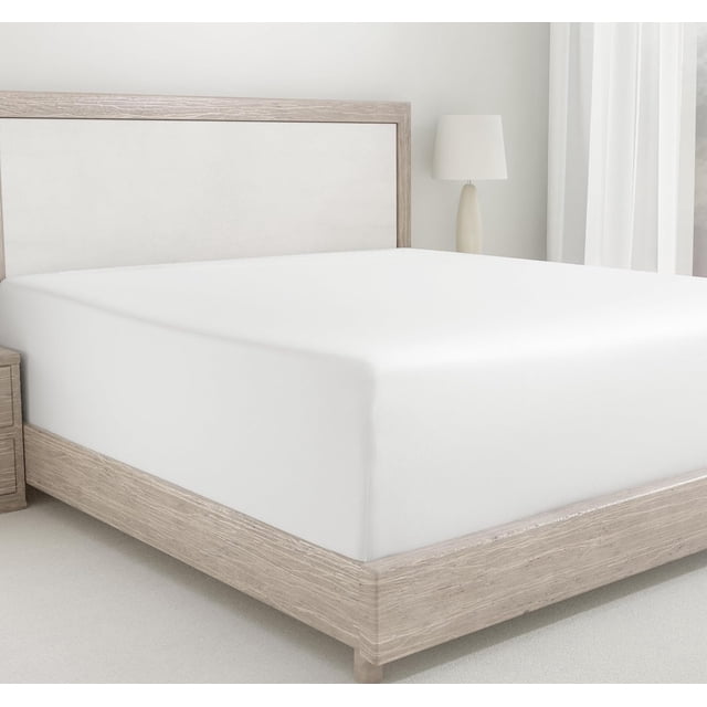 King Size Fitted Sheet Cotton Thread Count Sateen Deep Pockets Durable Fitted Sheet Only (King )