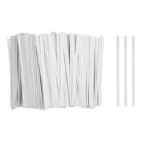 Uxcell 1000pcs Bag Twist Ties 3.5" Reusable Kraft Paper Twist Ties Wire Cable Ties for Party Bread, White