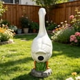 thumbnail image 5 of BZPIZ 11.8" Garden Porch Goose Statues, Funny Goose Farm Fence Decor, Resin Real Concrete Porch Goose Decor, Outdoor Animal Sculptures & Statues, Perfect for Home Garden Stairs, Backyard, Farm, Patio, 5 of 7