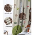 thumbnail image 3 of Brown Bears Blackout Curtains for Bedroom Living Room Darkening Curtains 63 Inches Long Cartoon Cute Animals Foxes Hedgehogs Forest Window Curtain 2 Panels Set Window Treatment Grommet Drapes 52"x63", 3 of 9