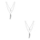 thumbnail image 4 of Collar de cadena con hojas Qarigey joyería estética larga ajustable Oro Plata CBP387608, 4 of 6