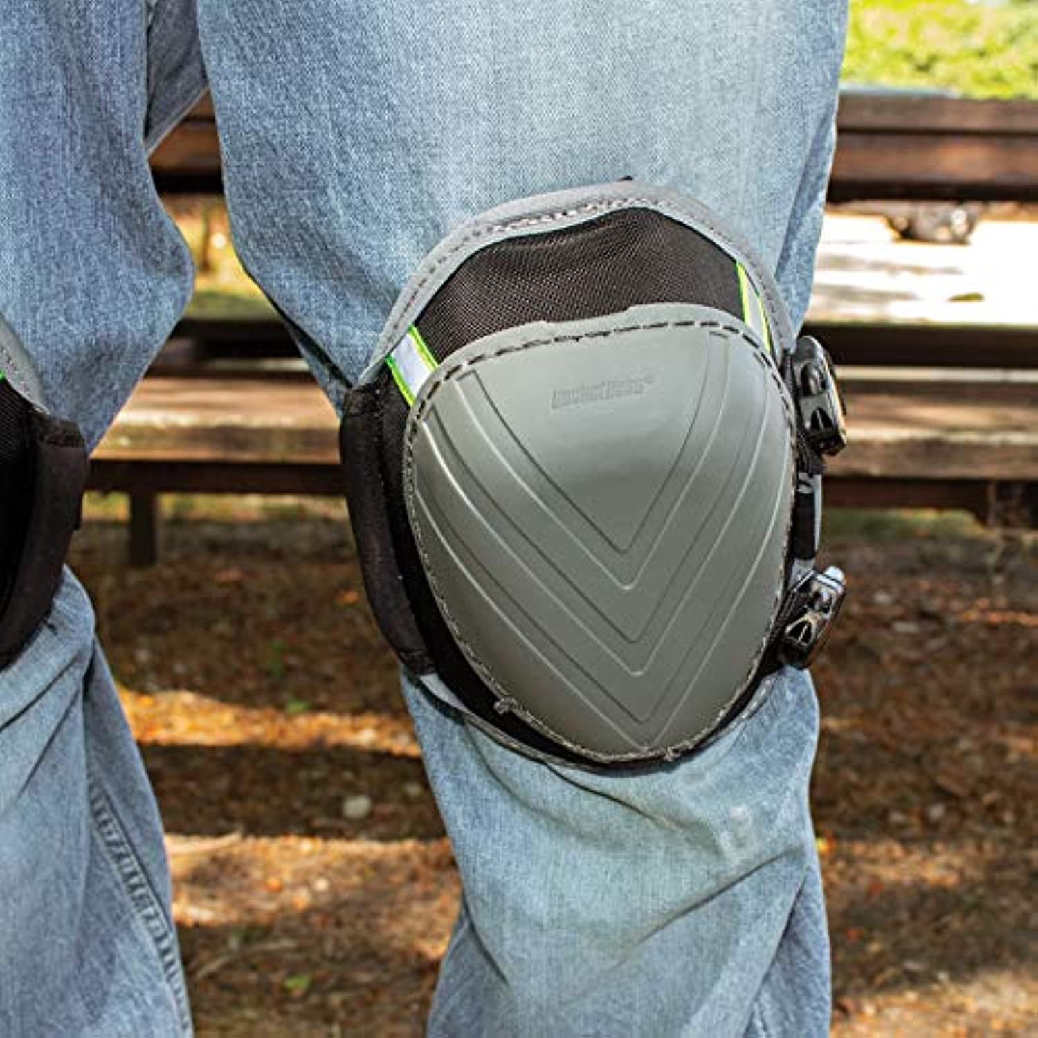 Bucket Boss FX2 Black/Gray KneeKeeperHV Molded Soft Non-Marring Knee Pad