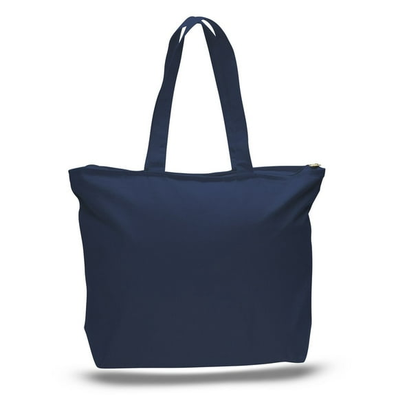 TBF Heavy Canvas Large Tote Bag, Navy, 3-Piece