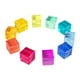 thumbnail image 4 of 100 cubos acrílicos arcoíris para niños pequeños, cubos apilables cognitivos de colores, juego de bloques de construcción, rocas para pecera, relleno, 4 of 10