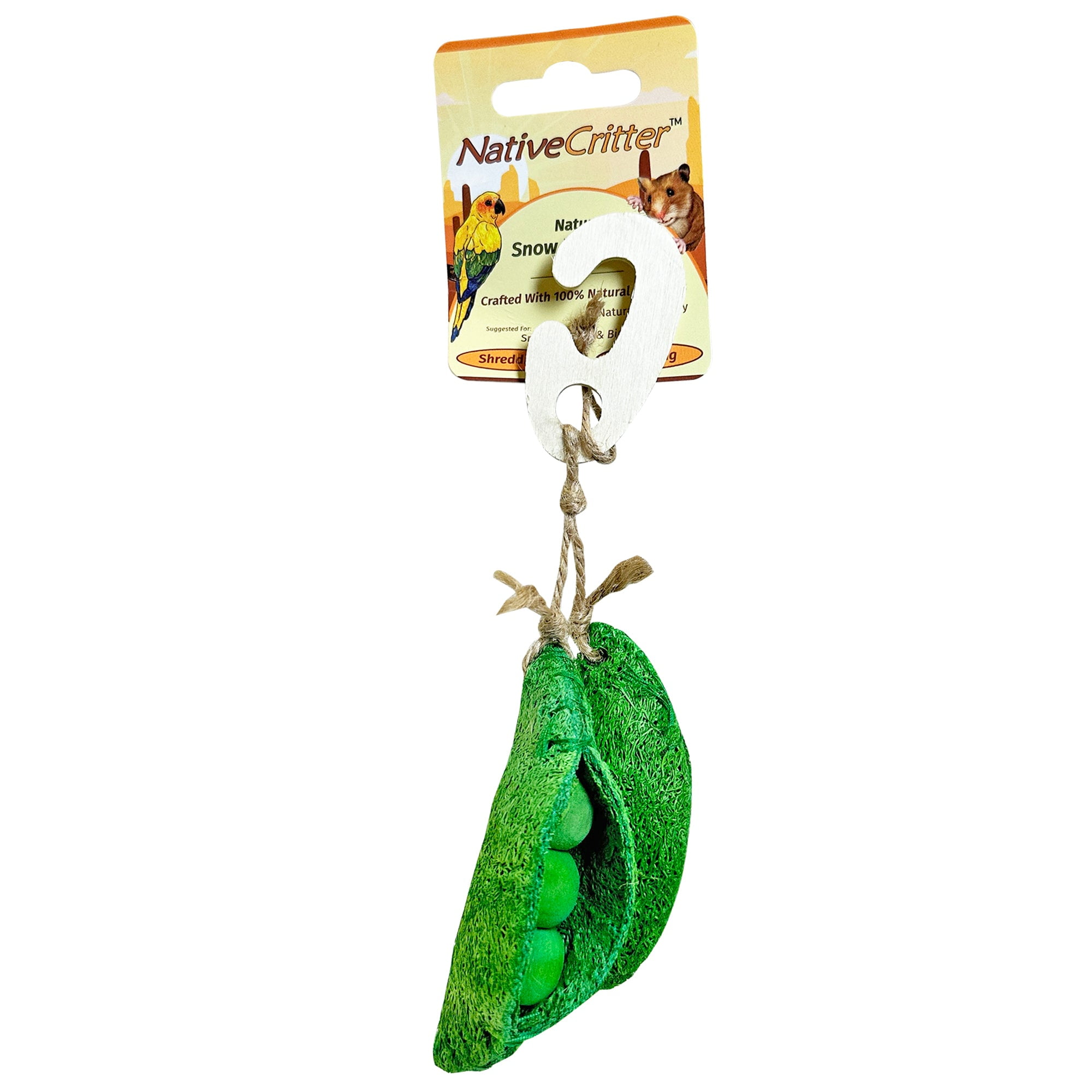 Snow Pea Chews - NativeCritter Natural Chew Toy for Hamsters, Gerbils, Rabbits, Guinea pigs, Prairie Dogs, Chinchillas, Degus, Squirrels, Rats and other chewing small animals