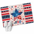 thumbnail image 2 of Independence Day Washable Area Rug 2 x 3 ft 250th Years American Flag Red Blue Star Fireworks, Soft Non Slip Rugs Stain Repellent Indoor Felt Carpet for Living Dining Room Bedroom Home Office, 2 of 9