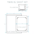 thumbnail image 3 of Twin-XL 3-Piece Sheet Set, Brooklyn Flat Cotton Blend Ultra Soft Jersey Knit Sheet Set By Royale Linens, 3 of 8