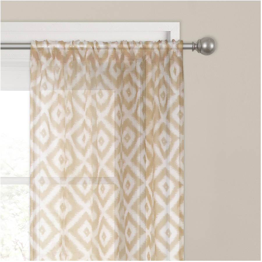 Mainstays Diamond Sheer Window Curtain Panel