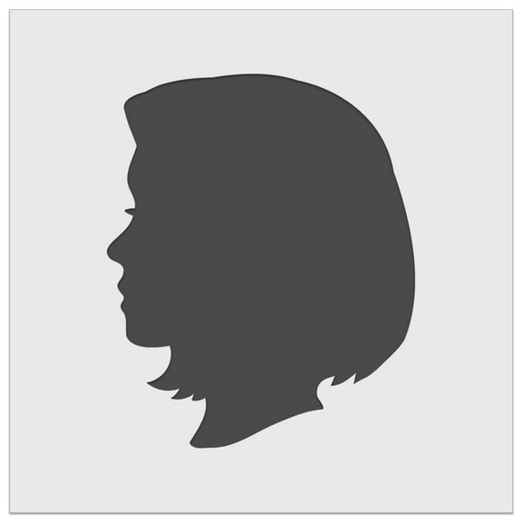 Woman Head Silhouette DIY Cookie Wall Craft Stencil - 5.5 Inch