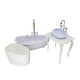 thumbnail image 2 of Accesorios de baño para casa de muñecas, juguetes de colección, modelo de muñeca de utilería, bañera en miniatura, inodoro, modelo de lavabo para, 2 of 9